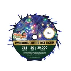 768 LED Twinkling Cluster Rice Christmas Lights On A Reel -Deals AMS Store LED 3MCR768 GBL