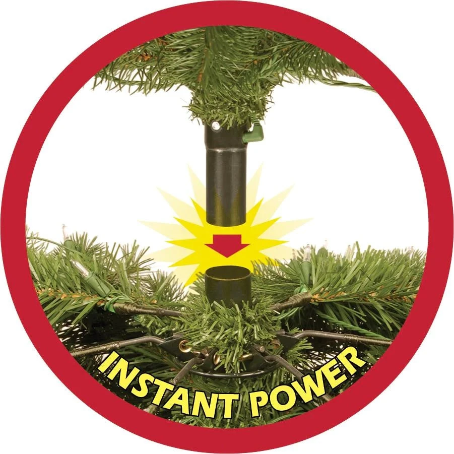 Ashcroft Spruce Dual Color LED PowerConnect™ Pre-Lit Artificial Slim Christmas Tree 6 Ashcroft Spruce Dual Color LED PowerConnect™ Pre-Lit Artificial Slim Christmas Tree - Image 4