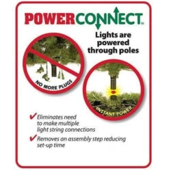 Ashcroft Spruce Dual Color LED PowerConnect™ Pre-Lit Artificial Slim Christmas Tree 9 Ashcroft Spruce Dual Color LED PowerConnect™ Pre-Lit Artificial Slim Christmas Tree -Deals AMS Store Power Connect