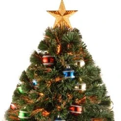 3' Fiber Optic Fireworks Artificial Christmas Tree With Glittered Ball Ornaments -Deals AMS Store christmas 3 fiber optic fireworks artificial christmas tree 2
