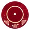 48" Burgundy Applique And Embroidered Poinsettia Velvet Christmas Tree Skirt -Deals AMS Store christmas 48 burgundy applique and embroidered velvet christmas tree skirt 1