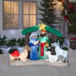5' Airblown® Inflatable Nativity Christmas Scene By Gemmy
